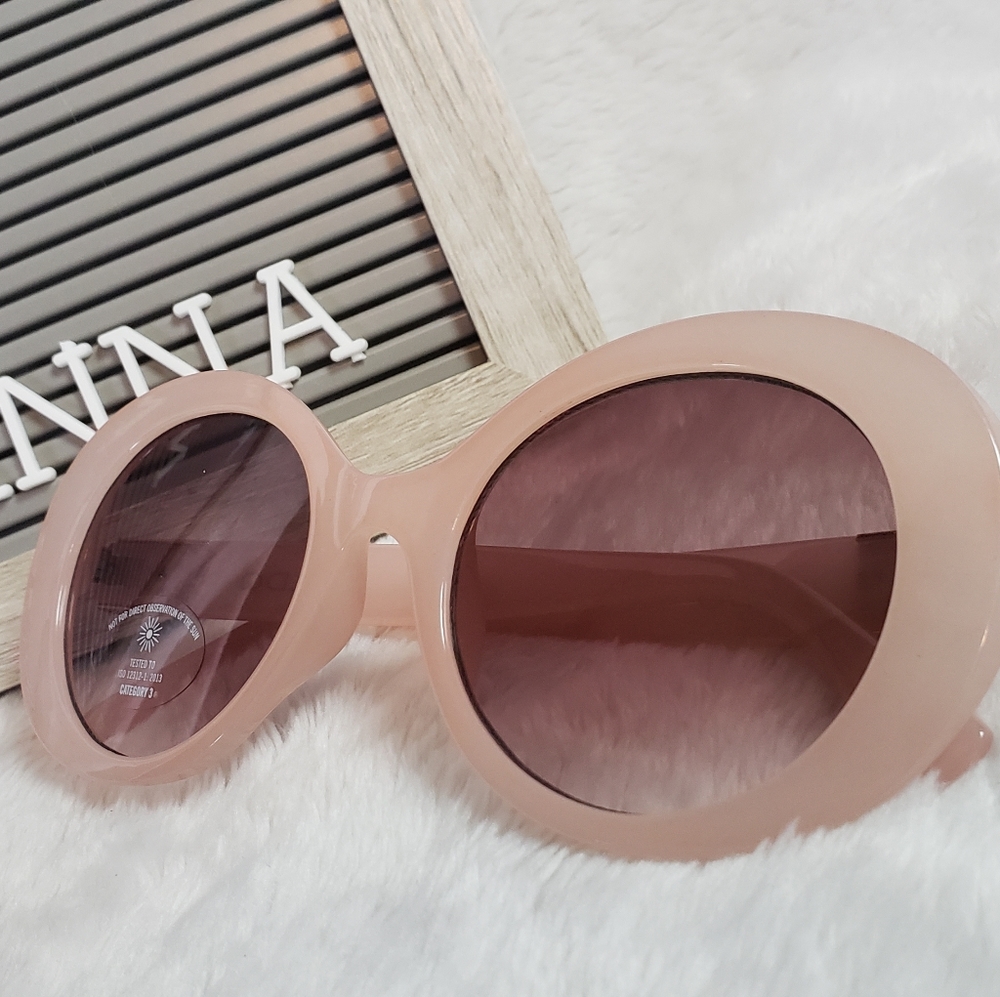 Aldo pink and gold round sunglasses - Picture 4 of 4